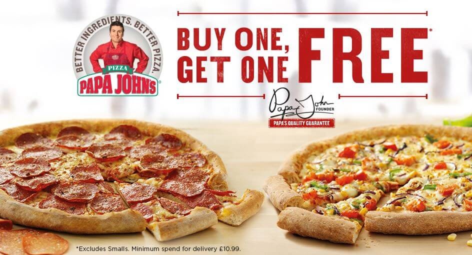 promotional pricing examples: papa johns